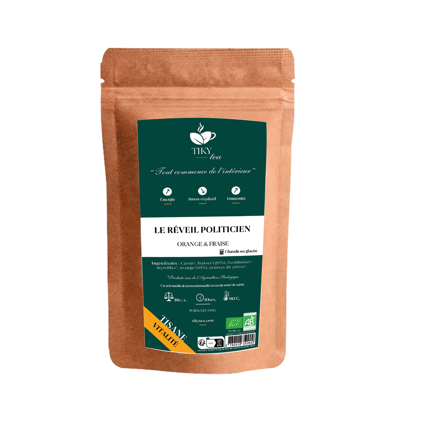 UN JOUR SANS FIN - Orange & Fraise - BIO - TikyTea